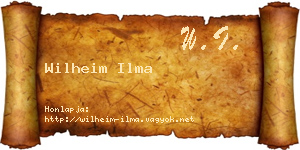 Wilheim Ilma névjegykártya